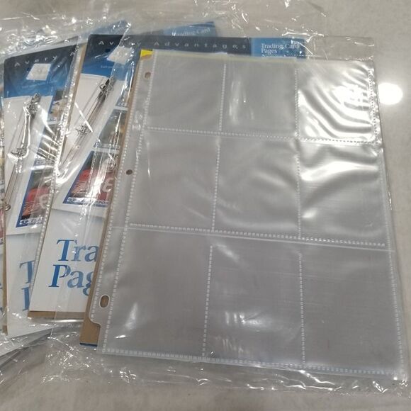 Avery trading card pages 5 packages 10 pages each 9 per page nos TCP-10P 76016 - Picture 2 of 3